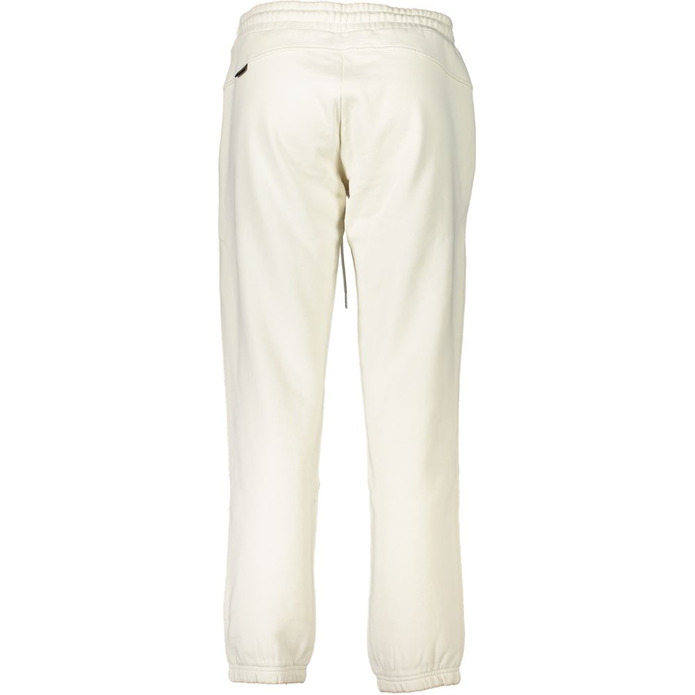 Pantalon Napapijri Blanc en Coton - Trousers Sportifs Élégants pour Femmes
