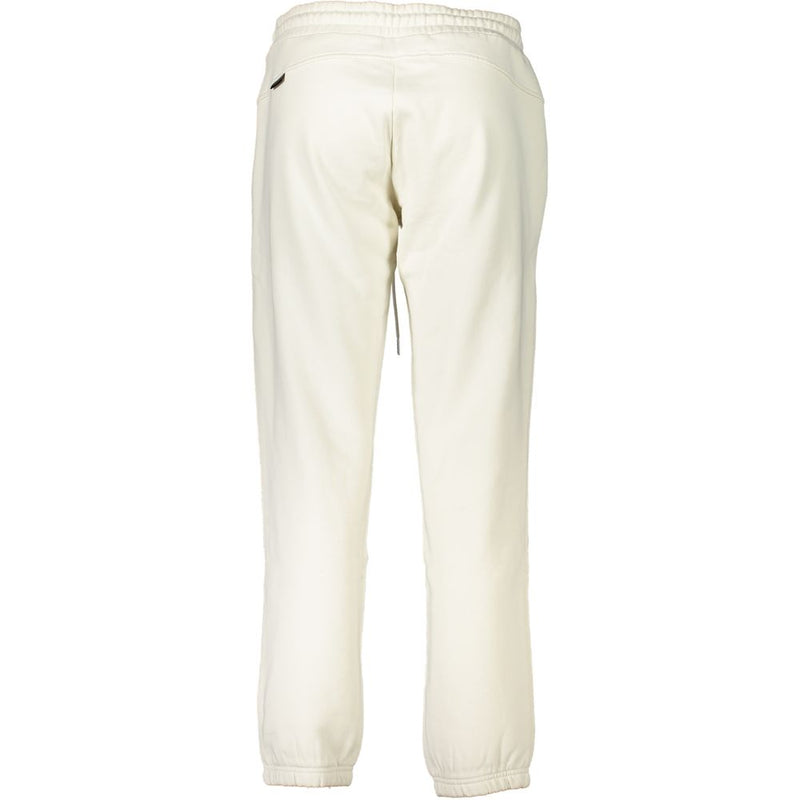 Pantalon Napapijri Blanc en Coton - Trousers Sportifs Élégants pour Femmes
