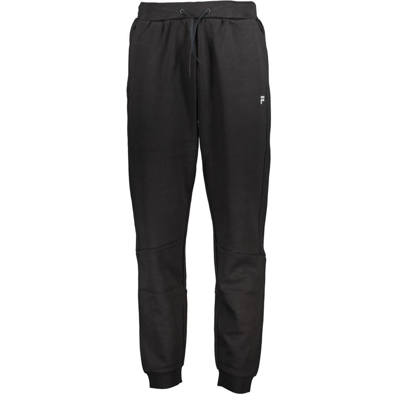 Fila Black Cotton Pant - Pantalon de Sport Élégant