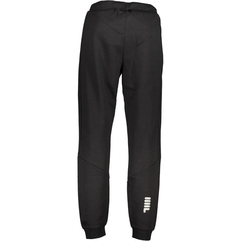 Fila Black Cotton Pant - Pantalon de Sport Élégant
