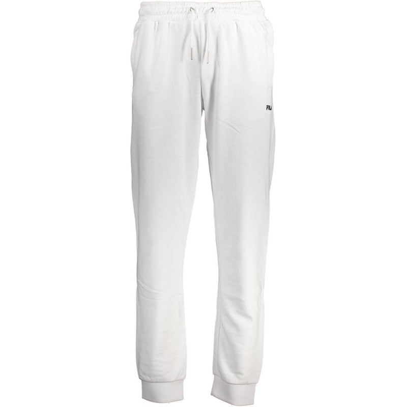 Fila White Cotton Pant - Confort et Style