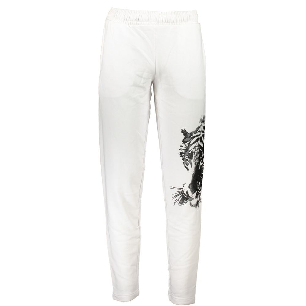 Pantalon en coton blanc Cavalli Class