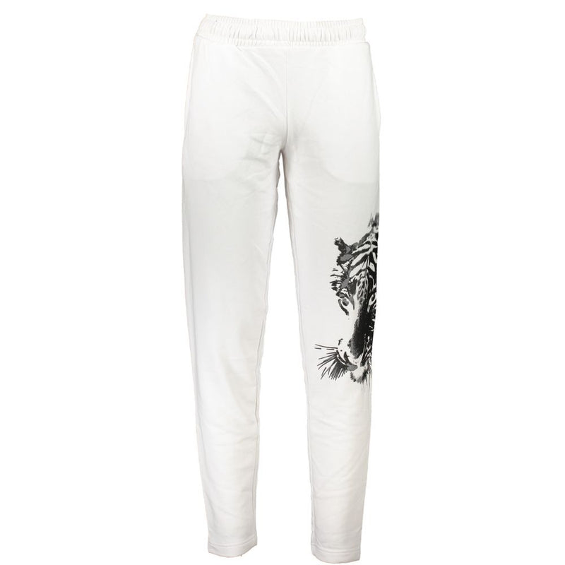 Pantalon en coton blanc Cavalli Class
