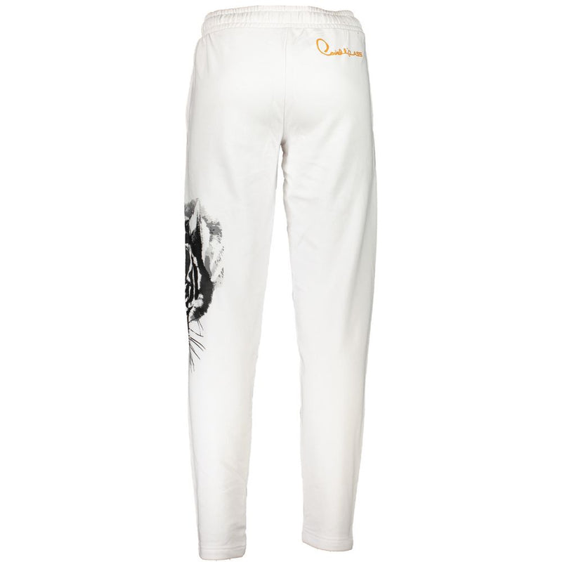 Pantalon en coton blanc Cavalli Class
