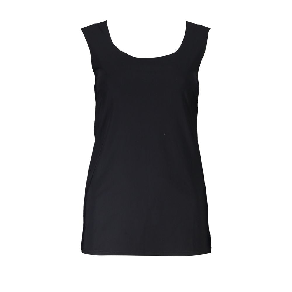 Patrizia Pepe Black Elastane Tank Top - Élégance et Confort