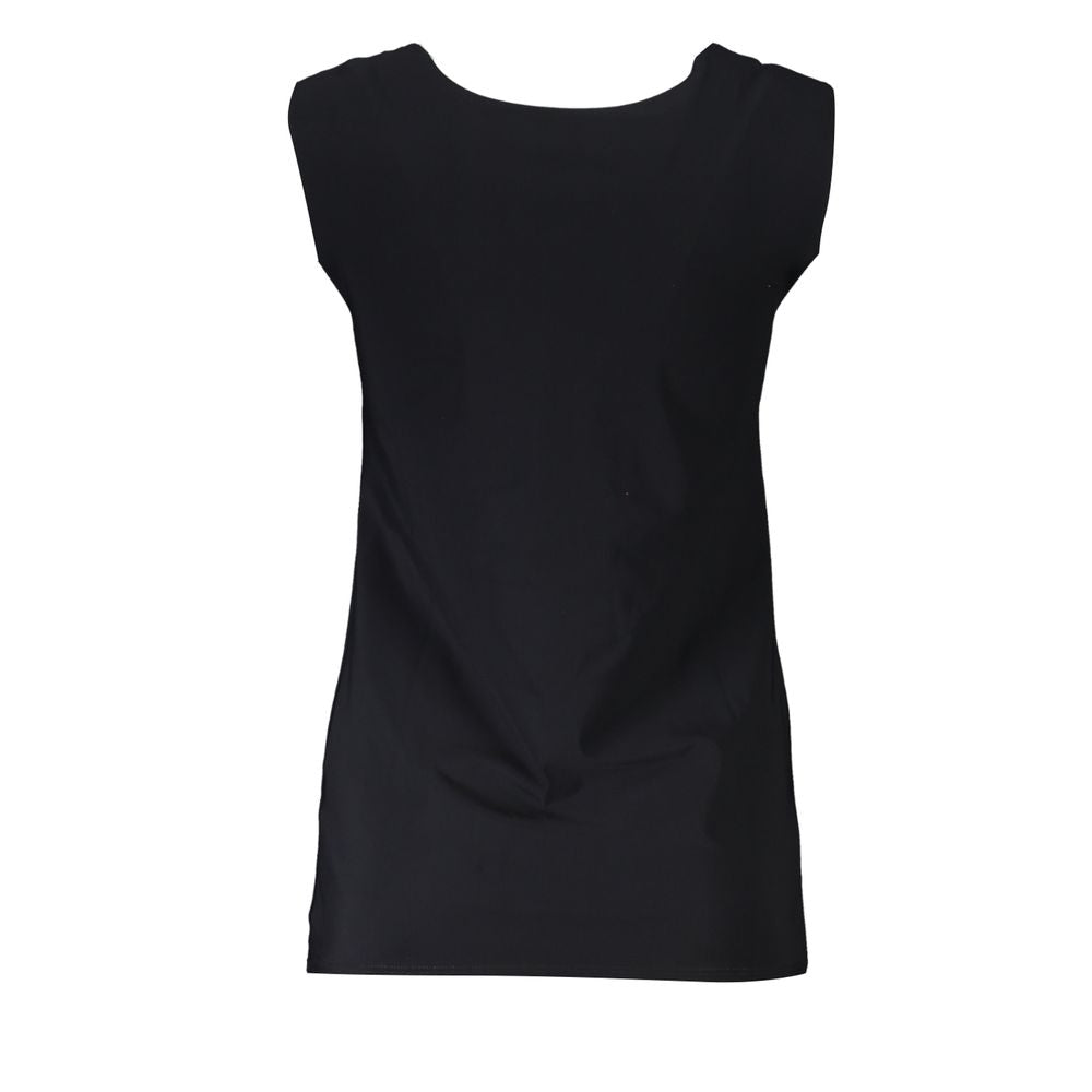 Patrizia Pepe Black Elastane Tank Top - Élégance et Confort