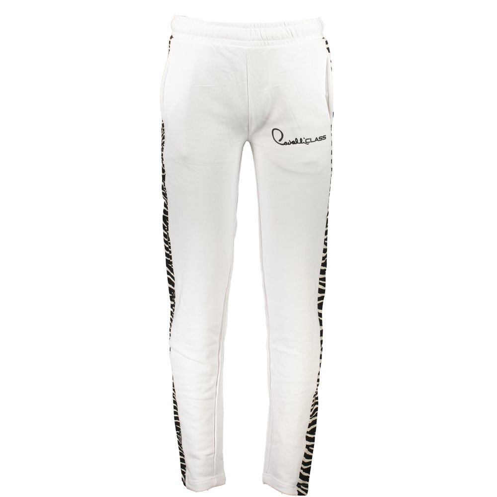 Pantalon en coton blanc Cavalli Class