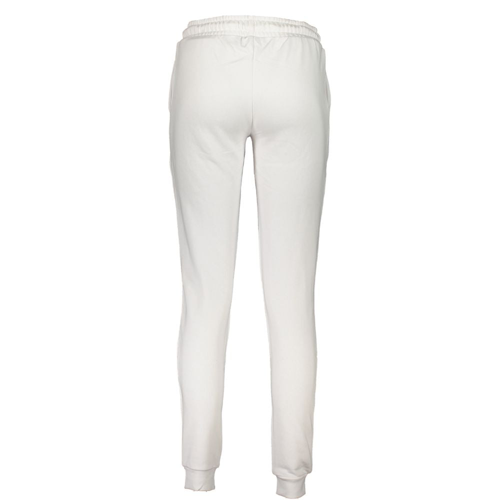 Cavalli Class White Cotton Pant - Élégants Pantalons de Sport