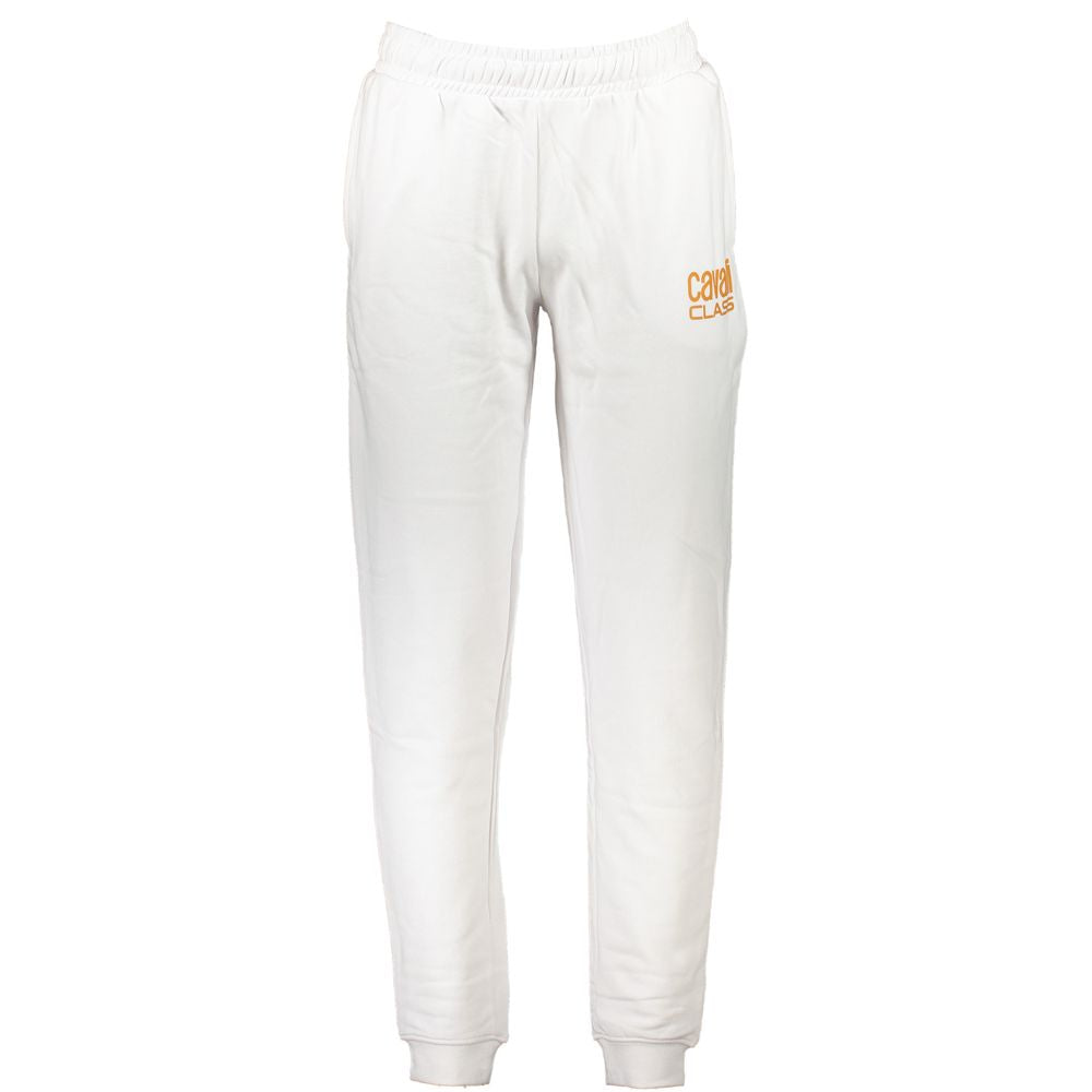 Pantalon en coton blanc Cavalli Class