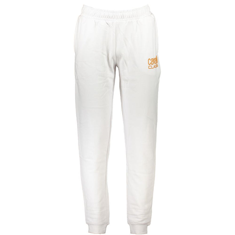 Pantalon en coton blanc Cavalli Class