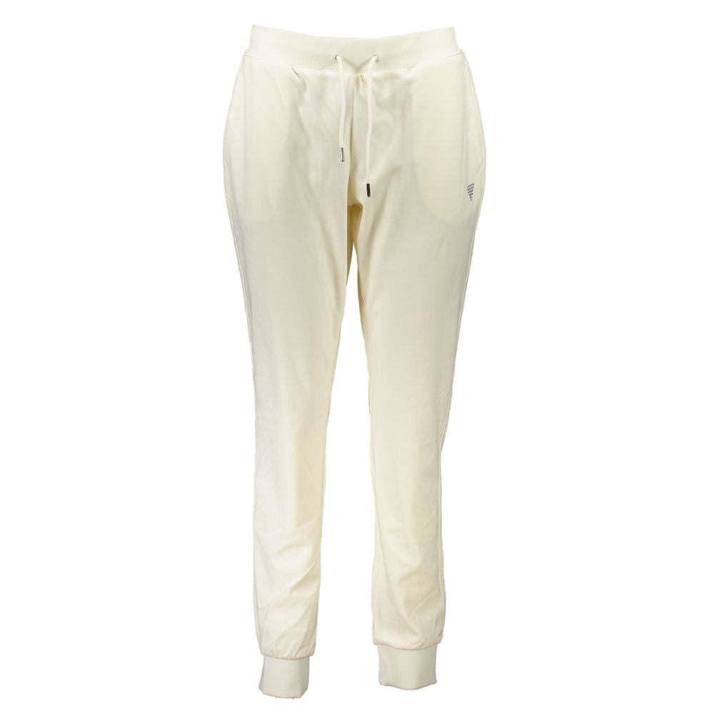 Guess Jeans White Polyester Pant - Chic Sports Trousers for Women