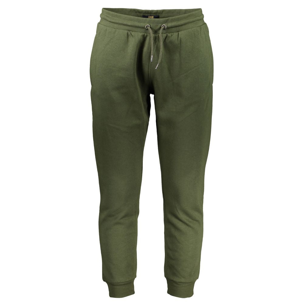 Pantalon en coton vert Cavalli Class