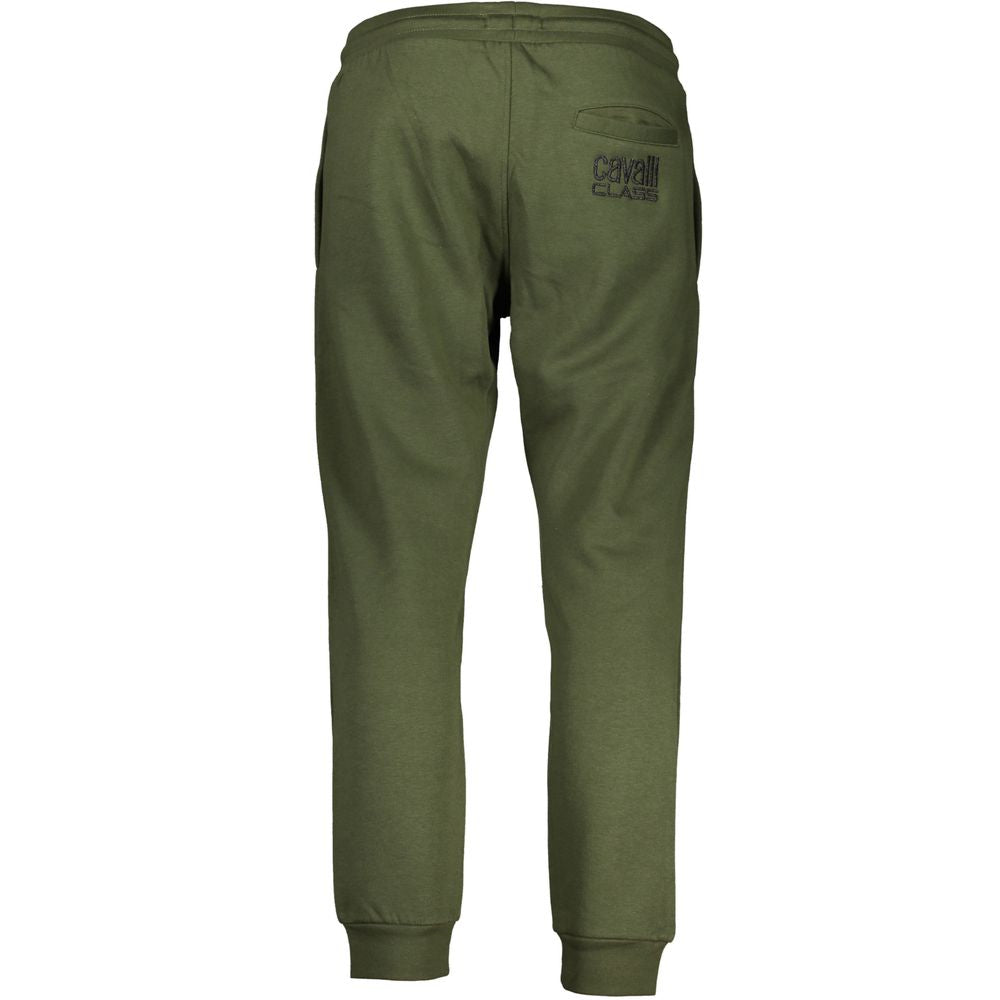 Pantalon en coton vert Cavalli Class