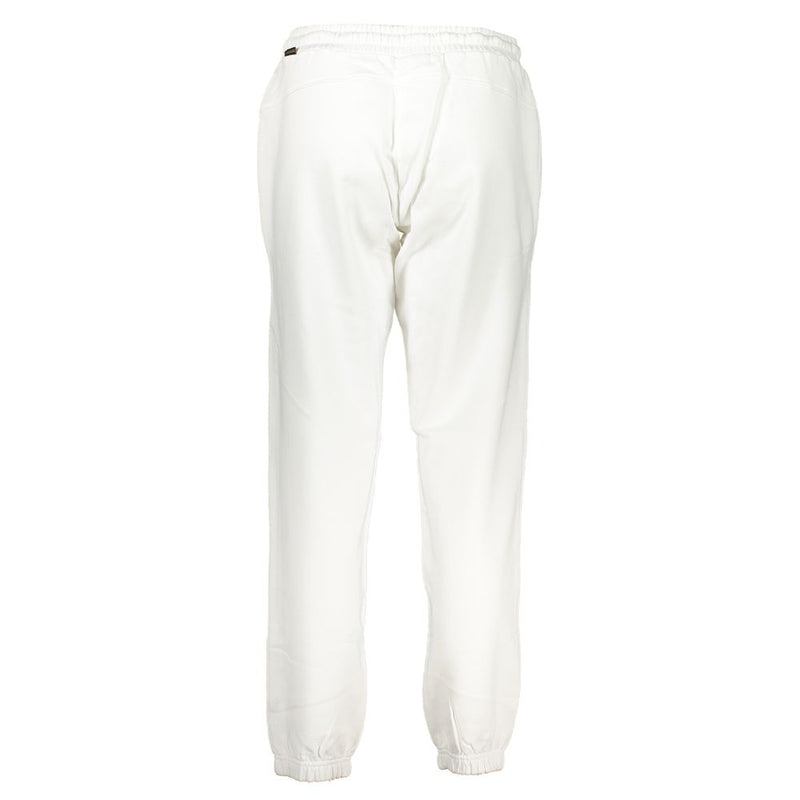 Napapijri White Cotton Pant - Comfortable Sports Trousers for Women