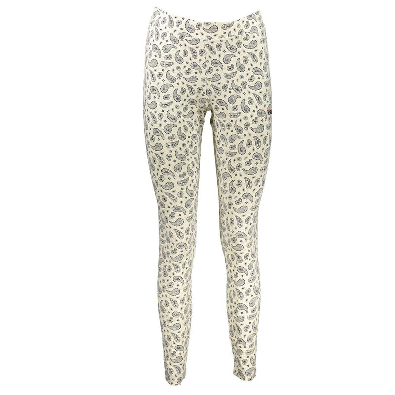 Fila White Cotton Pant - Luxor AOP Leggings for Women