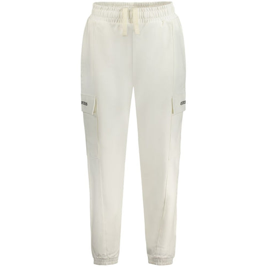 Guess Jeans Pantalon Blanc en Coton pour Femme