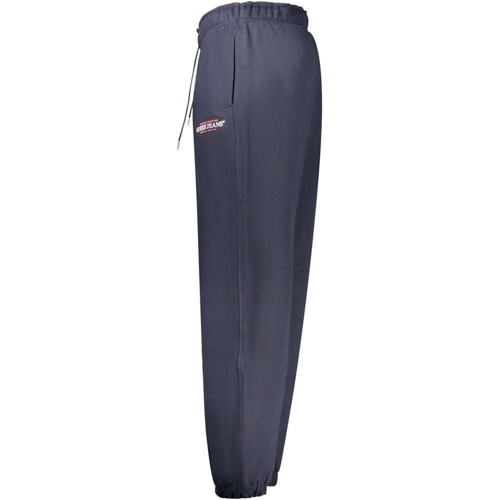 Guess Jeans Pantalon en Coton Bleu - Style Sportif