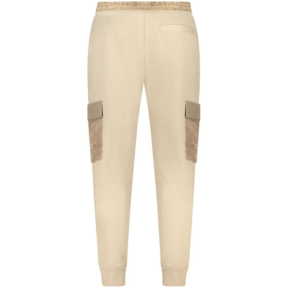 Pantalon en coton beige Hugo Boss