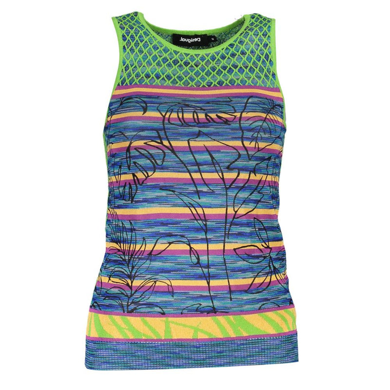 Desigual Green Cotton Tank Top - Élégant et Confortable