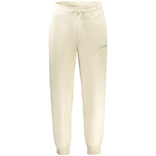 Guess Jeans Pantalon Beige en Coton - Modèle Sportif