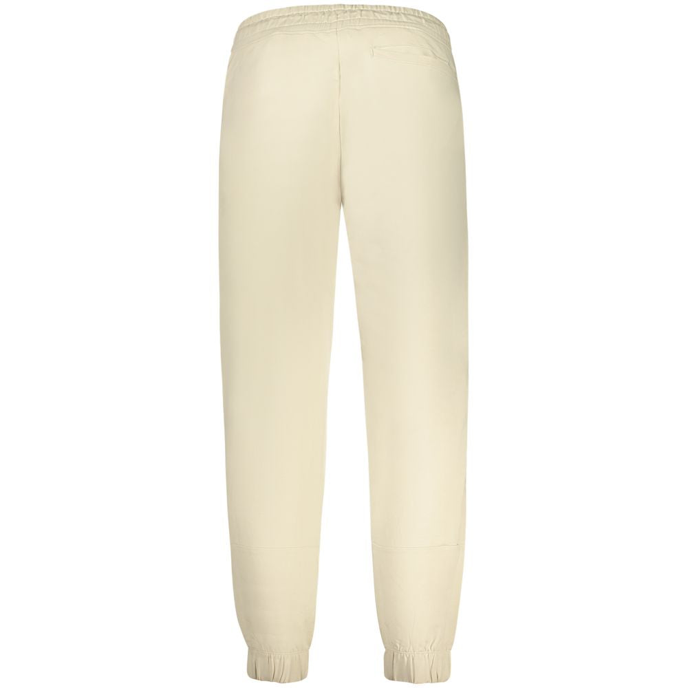 Guess Jeans Pantalon Beige en Coton - Modèle Sportif