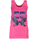 Cavalli Class Pink Cotton Tank Top - Élégant et Confortable