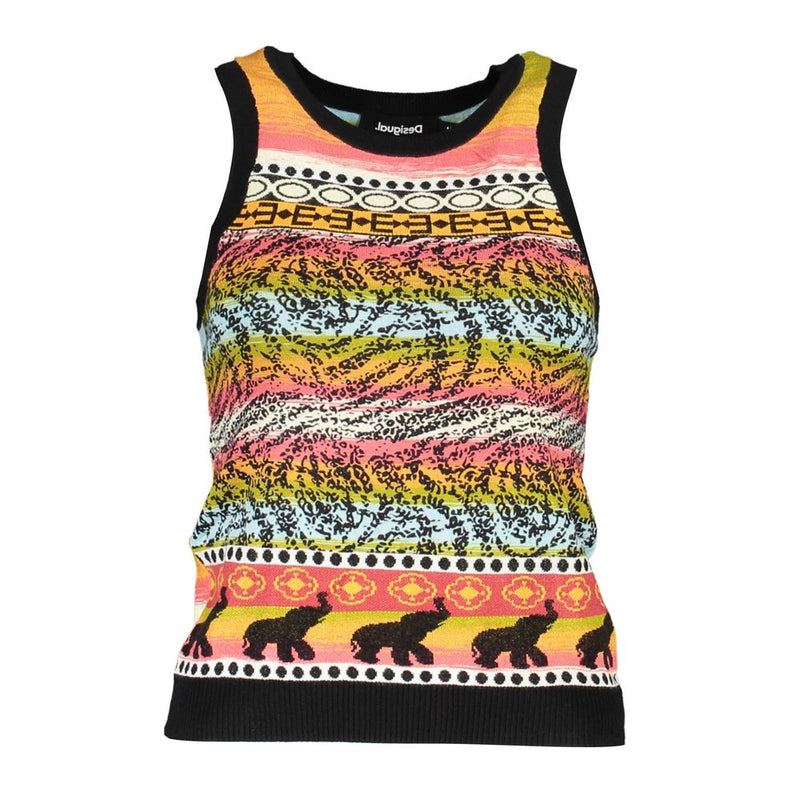 Desigual Black Cotton Tank Top - Élégant et Confortable