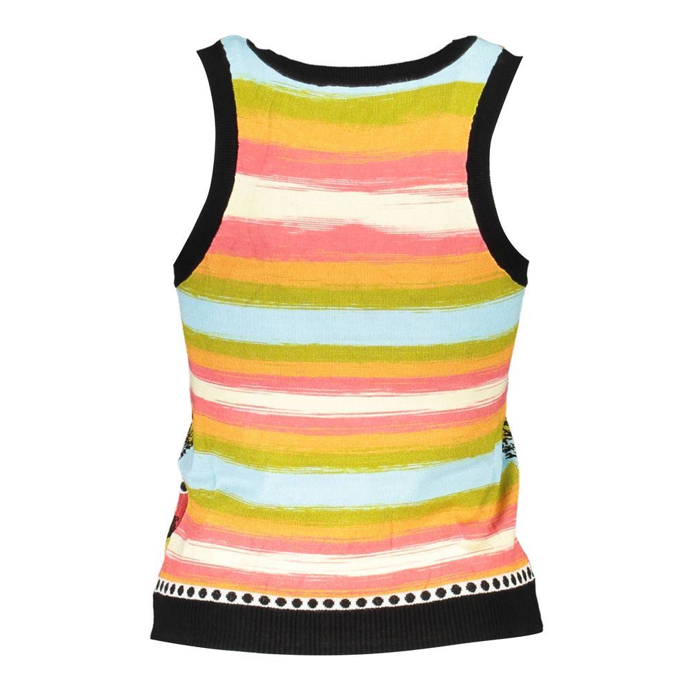 Desigual Black Cotton Tank Top - Élégant et Confortable