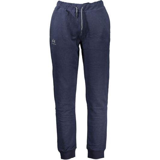 La Martina blauwe katoenen broek