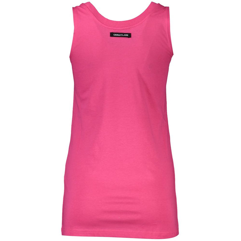 Cavalli Class Tank Top en Coton Rose pour Femme