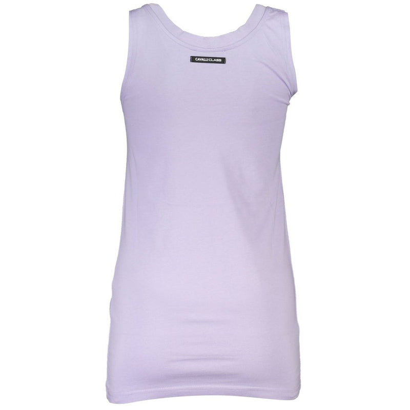 Cavalli Class Purple Cotton Tank Top - Chic & Comfortable