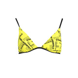 Karl Lagerfeld Yellow Elastane Triangle Swimwear