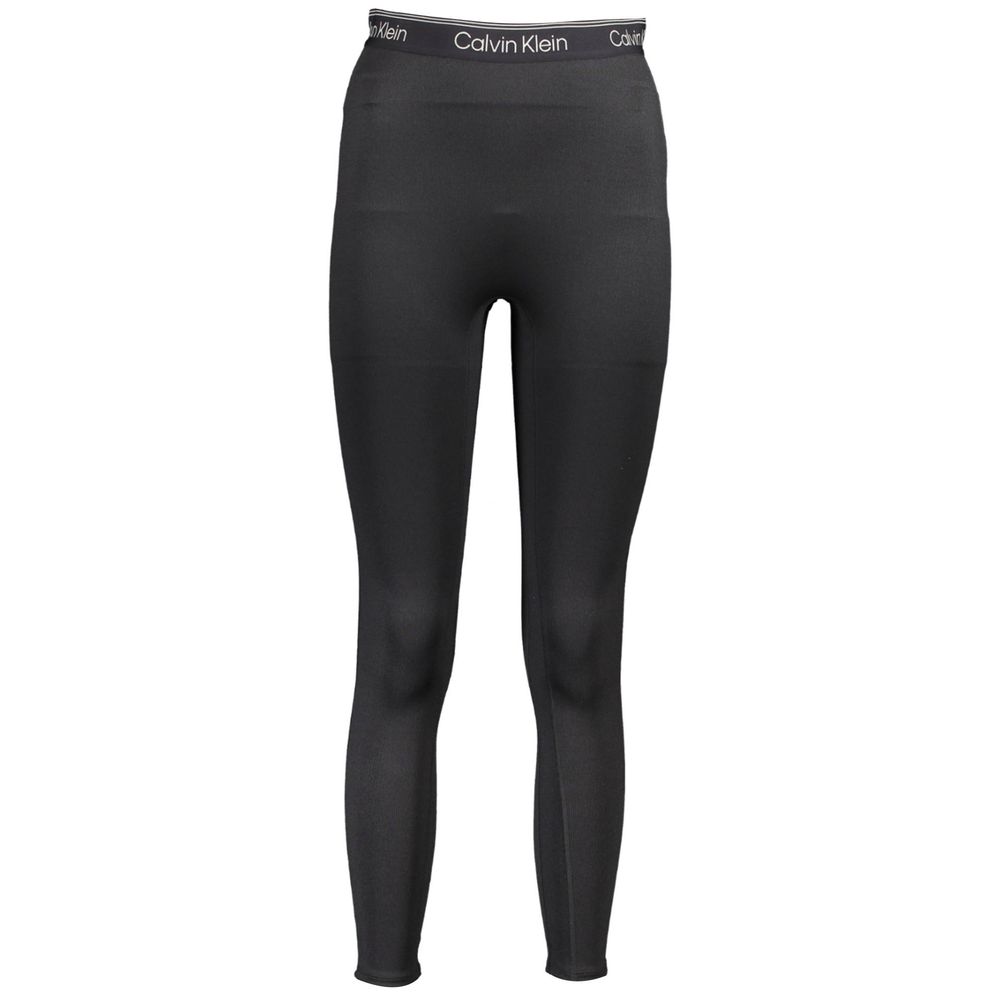 Calvin Klein Black Polyester Pant - Confort et Élégance