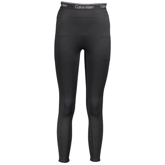 Calvin Klein Black Polyester Pant - Élégance et Confort