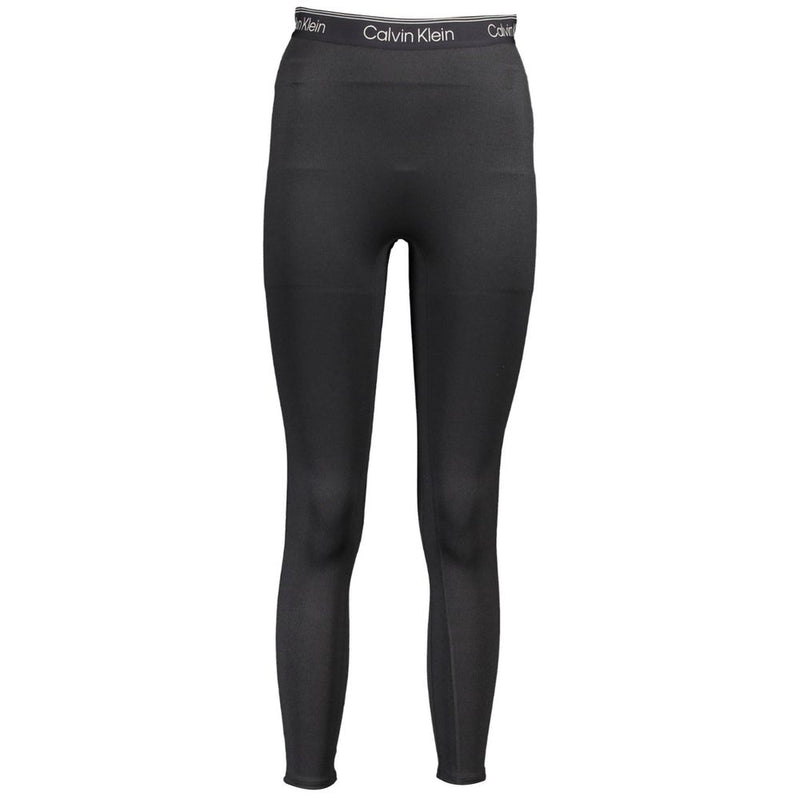 Calvin Klein Black Polyester Pant - Confort et Élégance