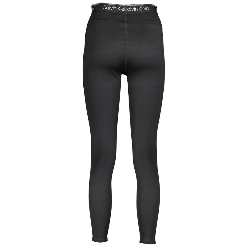 Calvin Klein Black Polyester Pant - Confort et Élégance