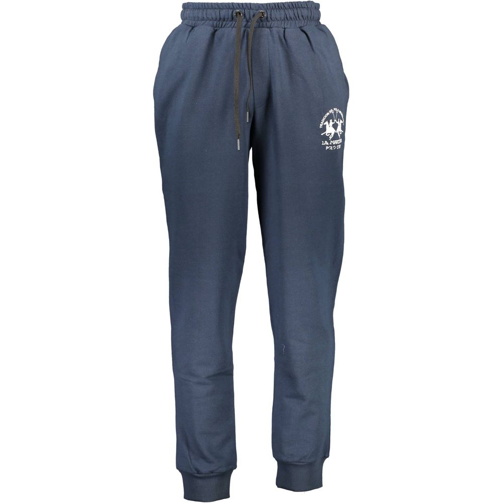La Martina Pantalon en Coton Bleu - Confort et Style
