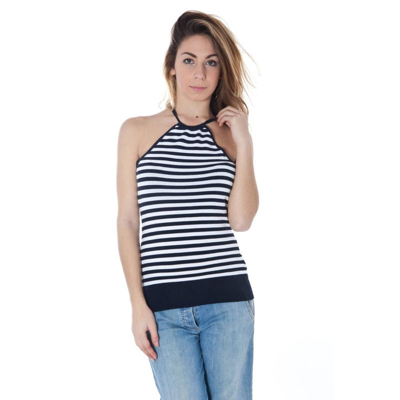 Datch Blue Cotton Tank Top - Élément Essentiel de Style