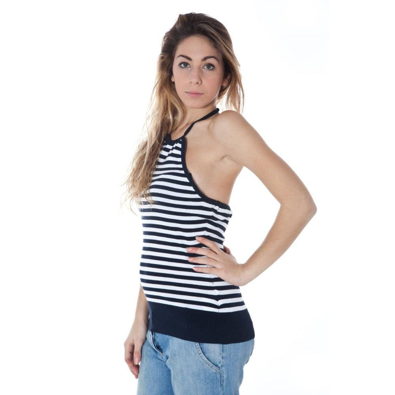 Datch Blue Cotton Tank Top - Élément Essentiel de Style