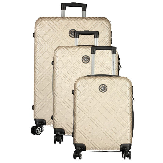 Laura Biagiotti Gold Polyethyleen Reiskoffers en Reisaccessoires