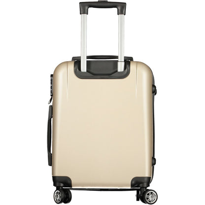 Laura Biagiotti Gold Polyethyleen Reiskoffers en Reisaccessoires