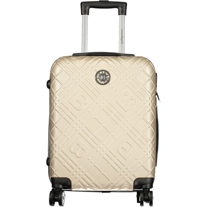 Laura Biagiotti Gold Polyethyleen Reiskoffers en Reisaccessoires