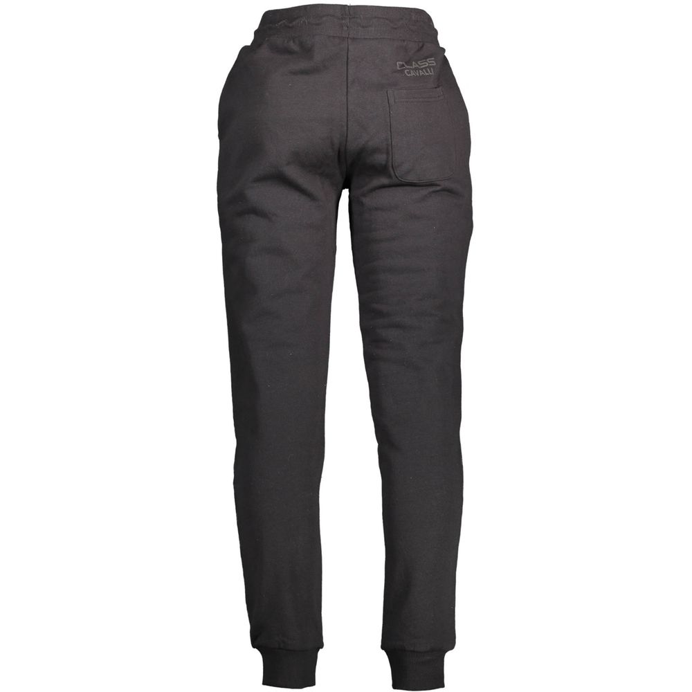 Pantalon en coton noir Cavalli Class