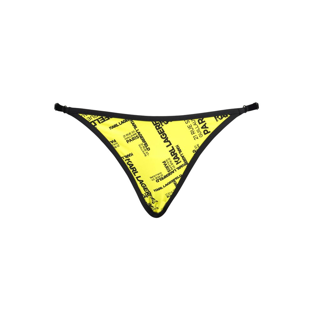 Karl Lagerfeld Yellow Elastane Swim Briefs for Women