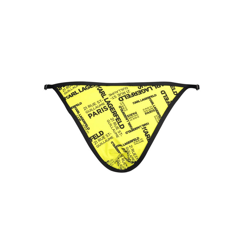 Karl Lagerfeld Yellow Elastane Swim Briefs for Women