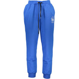 La Martina Blue Cotton Pant - Pantalon de Sport Élégant