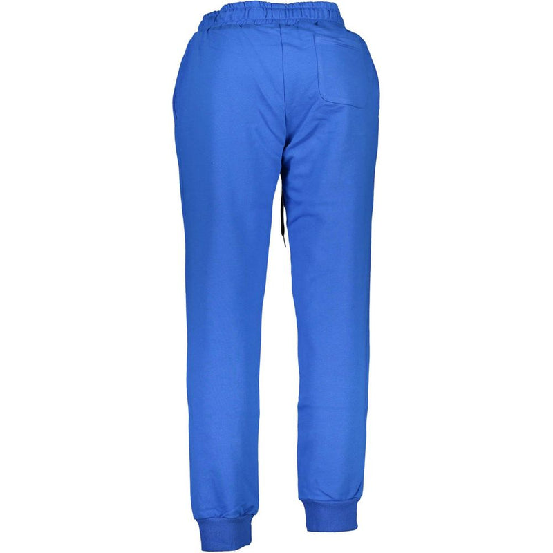 La Martina Blue Cotton Pant - Pantalon de Sport Élégant