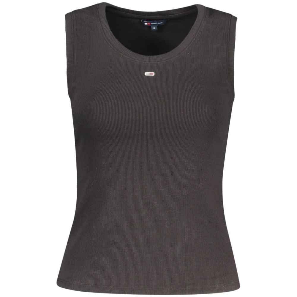 Tommy Hilfiger Black Cotton Tank Top - Élégance et Confort