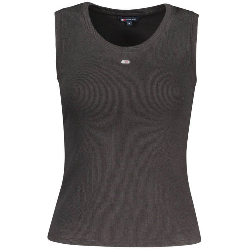 Tommy Hilfiger Black Cotton Tank Top - Élégance et Confort