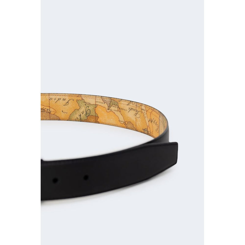 Alviero Martini Prima Classe Black Leather Belt - A485 5600